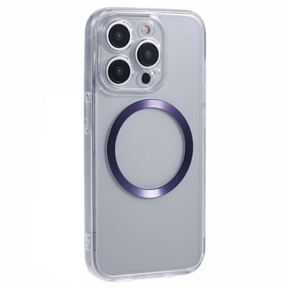 For iPhone 14 Pro Case Compatible with MagSafe CD Vein TPU+Acrylic Phone Cover