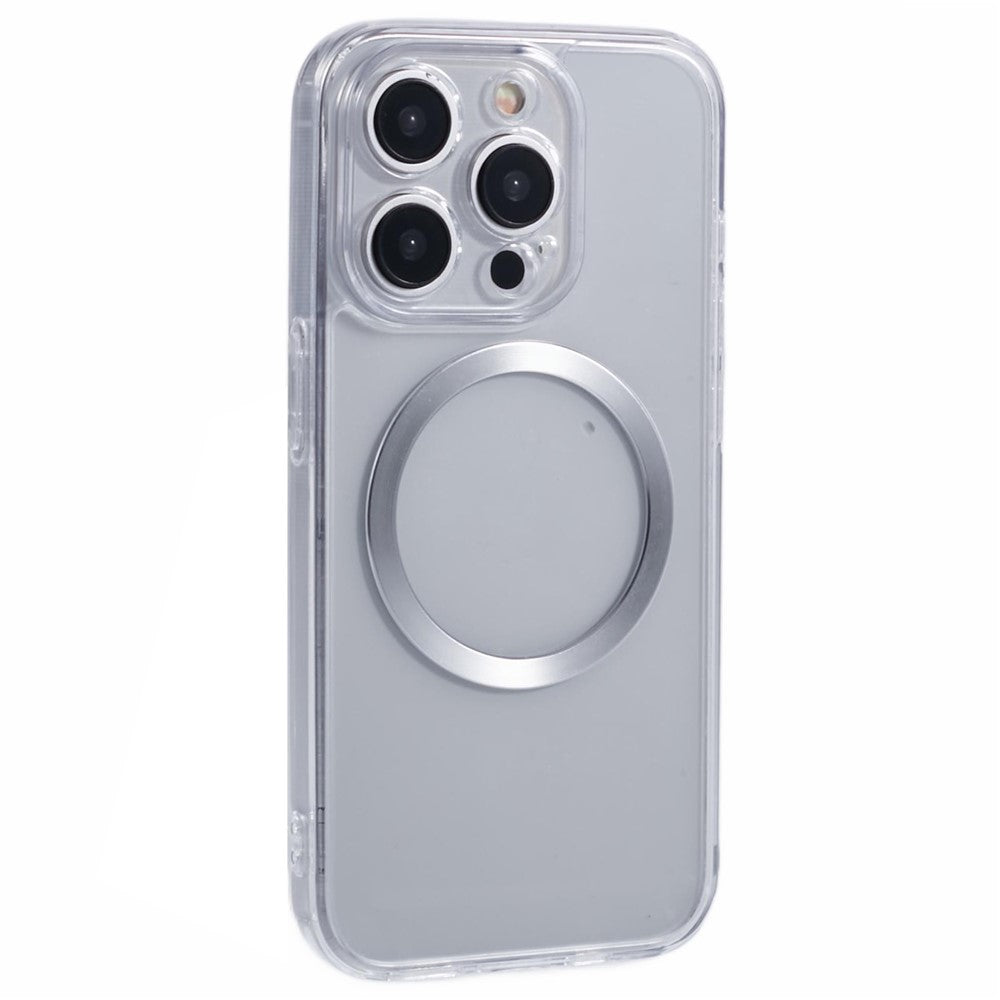 For iPhone 14 Pro Case Compatible with MagSafe CD Vein TPU+Acrylic Phone Cover