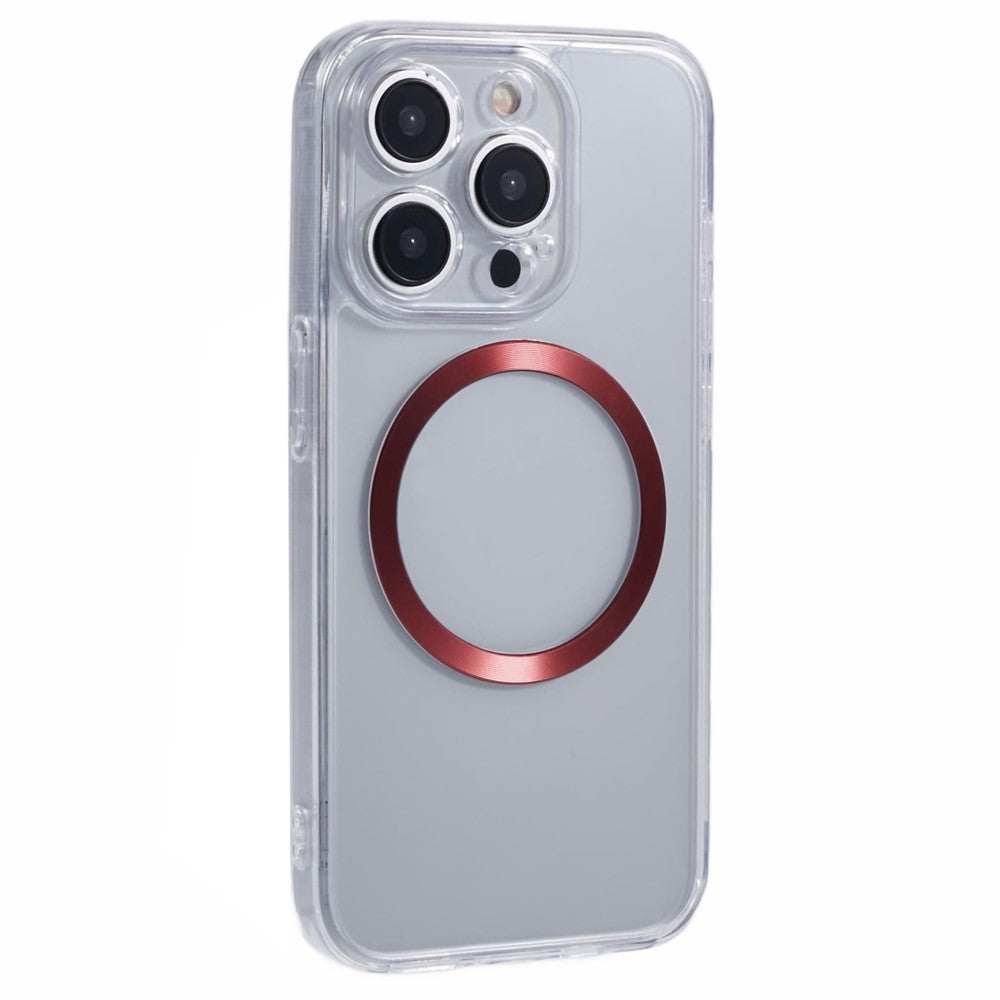 For iPhone 14 Pro Case Compatible with MagSafe CD Vein TPU+Acrylic Phone Cover