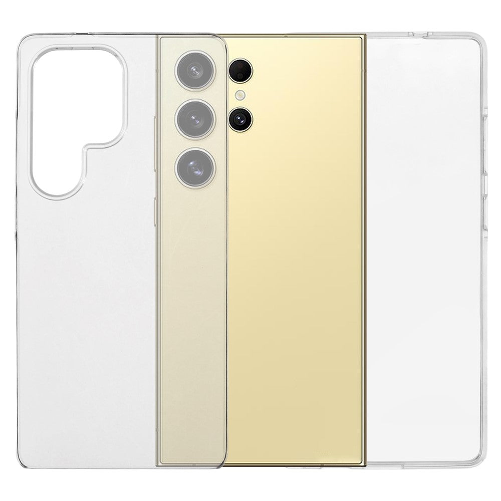 For Samsung Galaxy S25 Ultra Case TPU Frame Clear Acrylic Back Phone Cover with PET Film