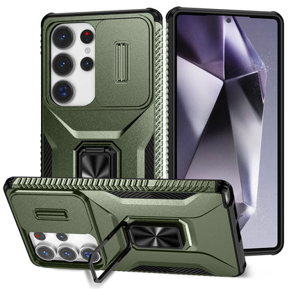 For Samsung Galaxy S25 Ultra Case Camshield Kickstand TPU+PC Anti-Slip Phone Cover