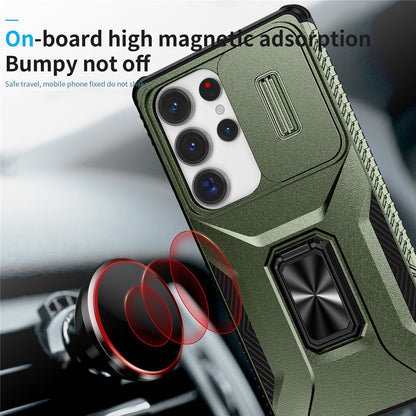 For Samsung Galaxy S25 Ultra Case Camshield Kickstand TPU+PC Anti-Slip Phone Cover