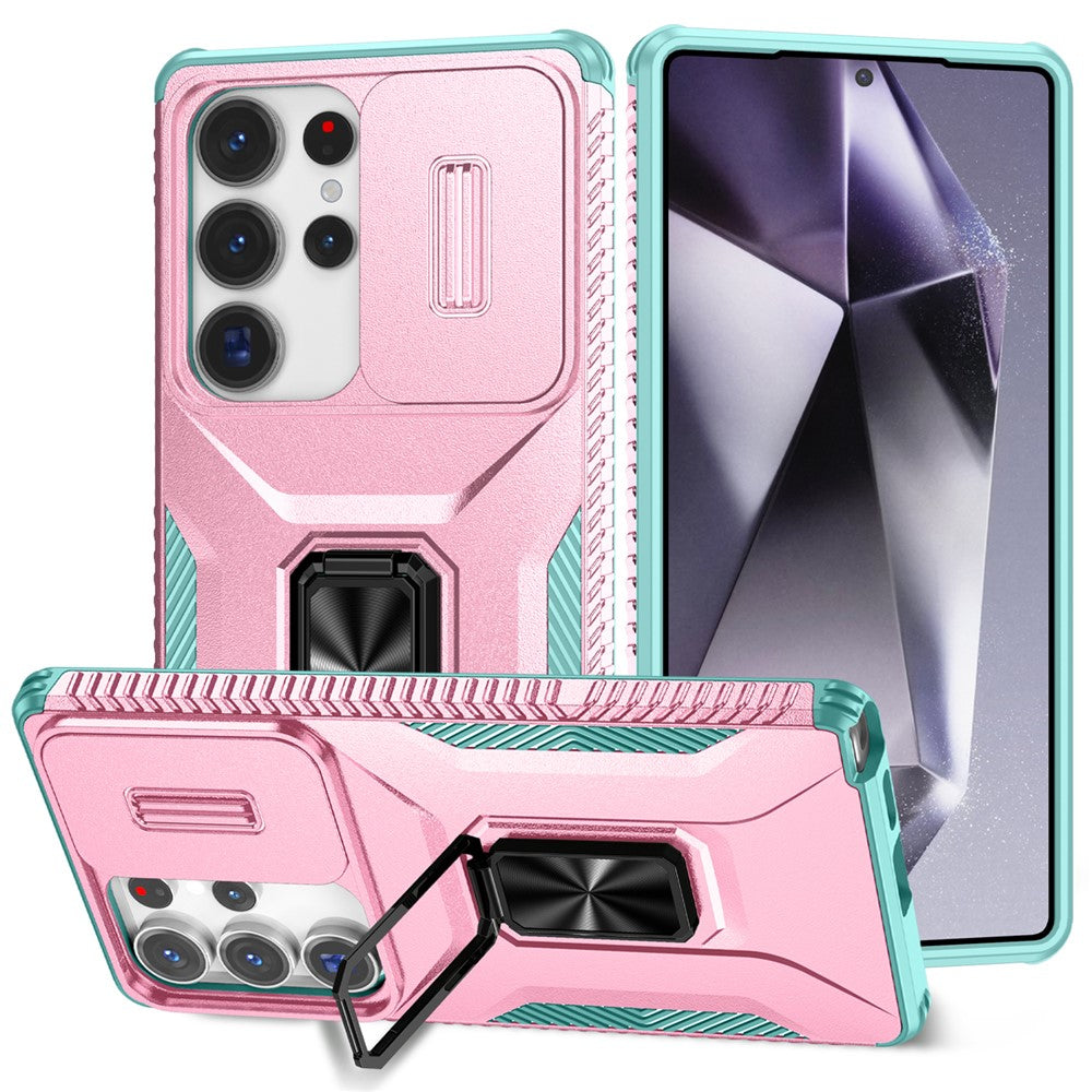 For Samsung Galaxy S25 Ultra Case Camshield Kickstand TPU+PC Anti-Slip Phone Cover
