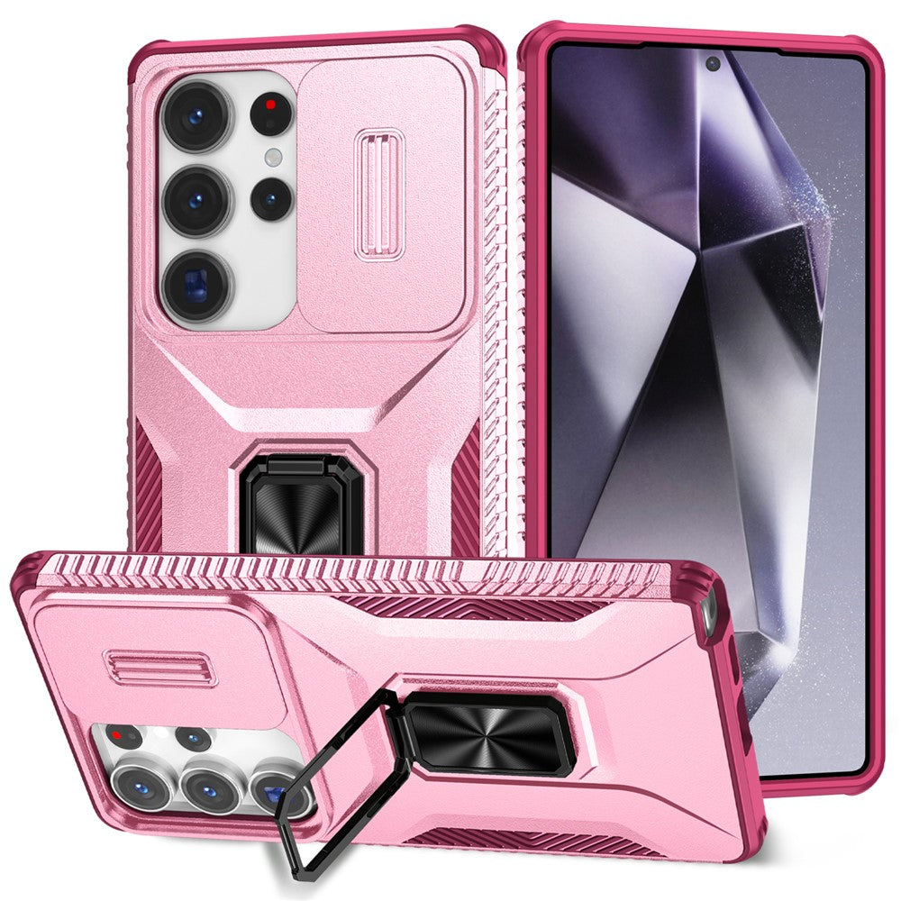 For Samsung Galaxy S25 Ultra Case Camshield Kickstand TPU+PC Anti-Slip Phone Cover