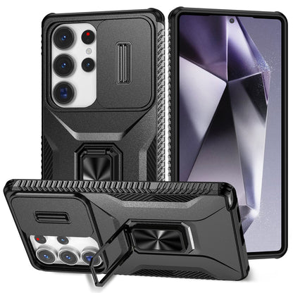 For Samsung Galaxy S25 Ultra Case Camshield Kickstand TPU+PC Anti-Slip Phone Cover