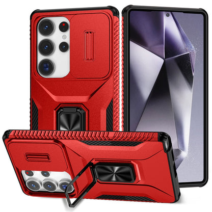For Samsung Galaxy S25 Ultra Case Camshield Kickstand TPU+PC Anti-Slip Phone Cover
