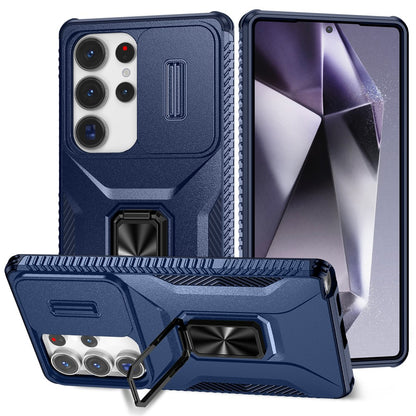 For Samsung Galaxy S25 Ultra Case Camshield Kickstand TPU+PC Anti-Slip Phone Cover