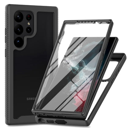 For Samsung Galaxy S25 Ultra Case PC+TPU Phone Clear Back Cover with PET Screen Film