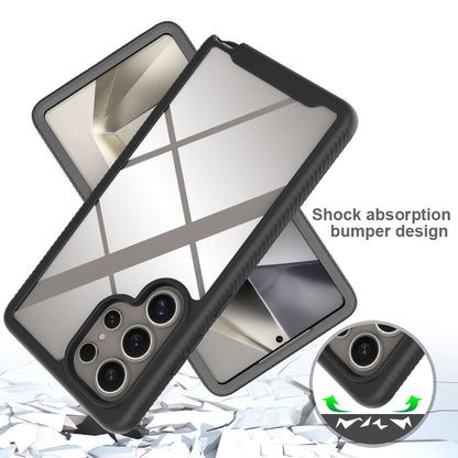 For Samsung Galaxy S25 Ultra Case PC+TPU Phone Clear Back Cover with PET Screen Film