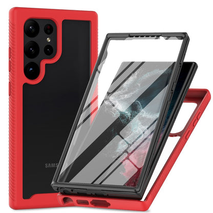 For Samsung Galaxy S25 Ultra Case PC+TPU Phone Clear Back Cover with PET Screen Film