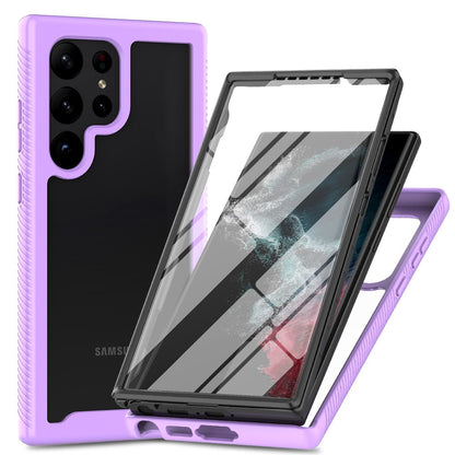 For Samsung Galaxy S25 Ultra Case PC+TPU Phone Clear Back Cover with PET Screen Film