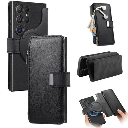 CASENEO For Samsung Galaxy S25 Ultra  MW-02 Detachable Magnetic Leather Wallet Phone Cover