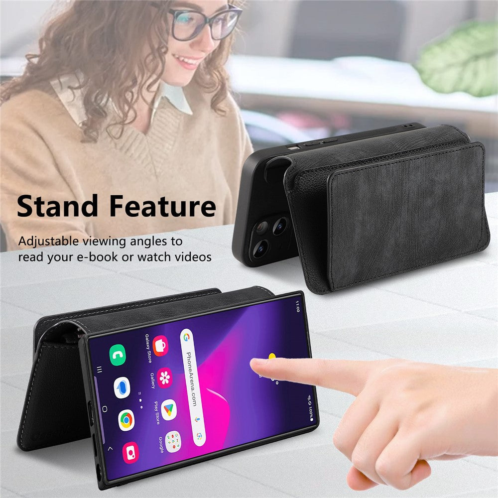 CASENEO For Samsung Galaxy S25 Ultra  MW-02 Detachable Magnetic Leather Wallet Phone Cover