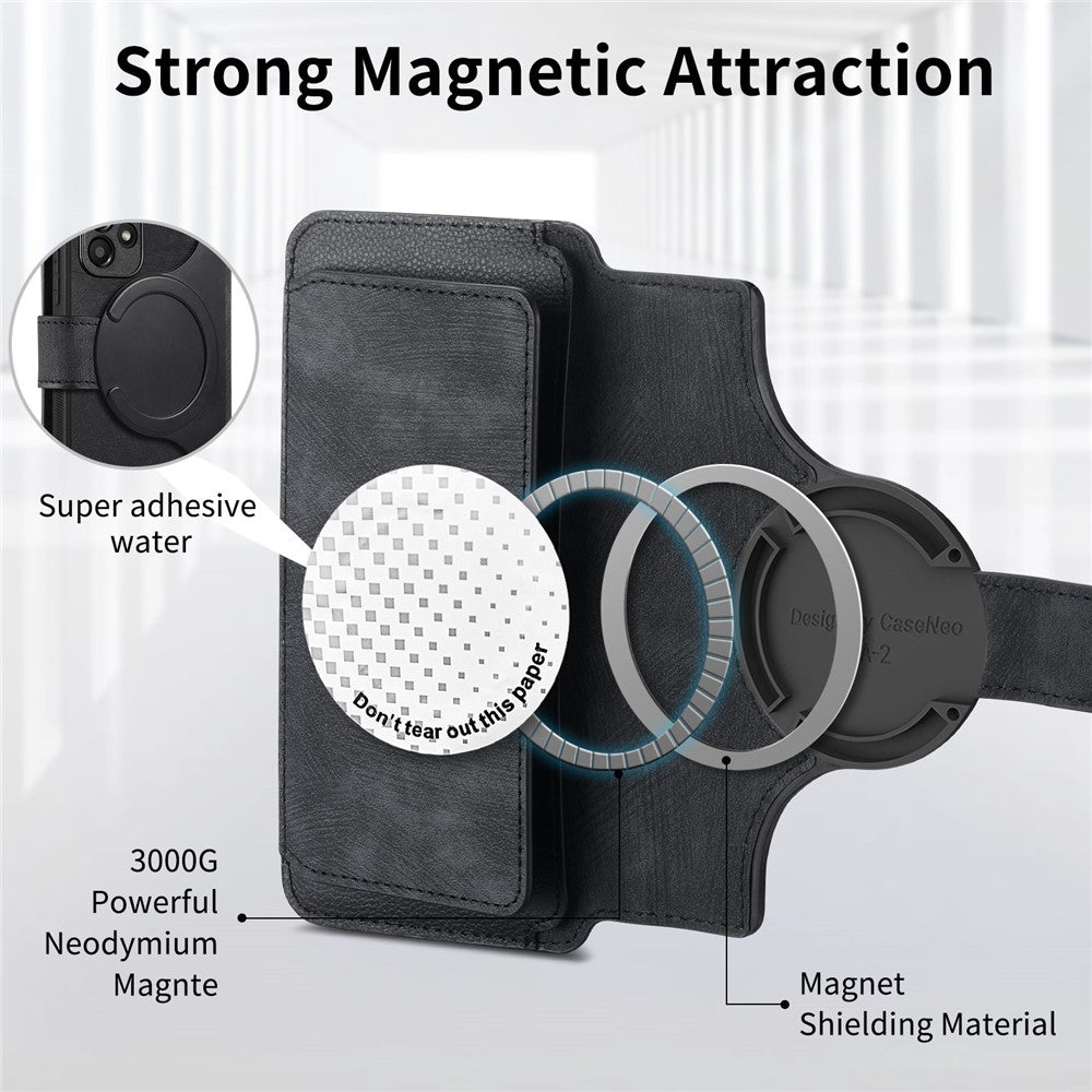 CASENEO For Samsung Galaxy S25 Ultra  MW-02 Detachable Magnetic Leather Wallet Phone Cover