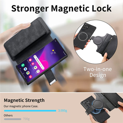 CASENEO For Samsung Galaxy S25 Ultra  MW-02 Detachable Magnetic Leather Wallet Phone Cover