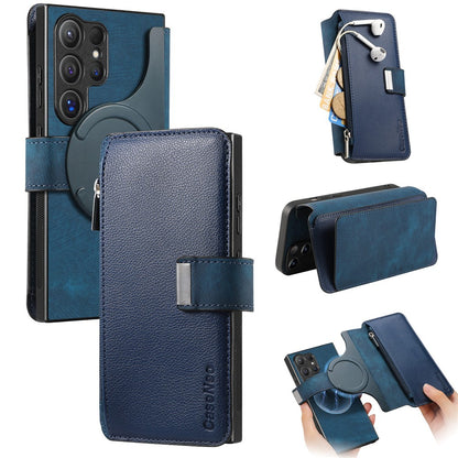 CASENEO For Samsung Galaxy S25 Ultra  MW-02 Detachable Magnetic Leather Wallet Phone Cover