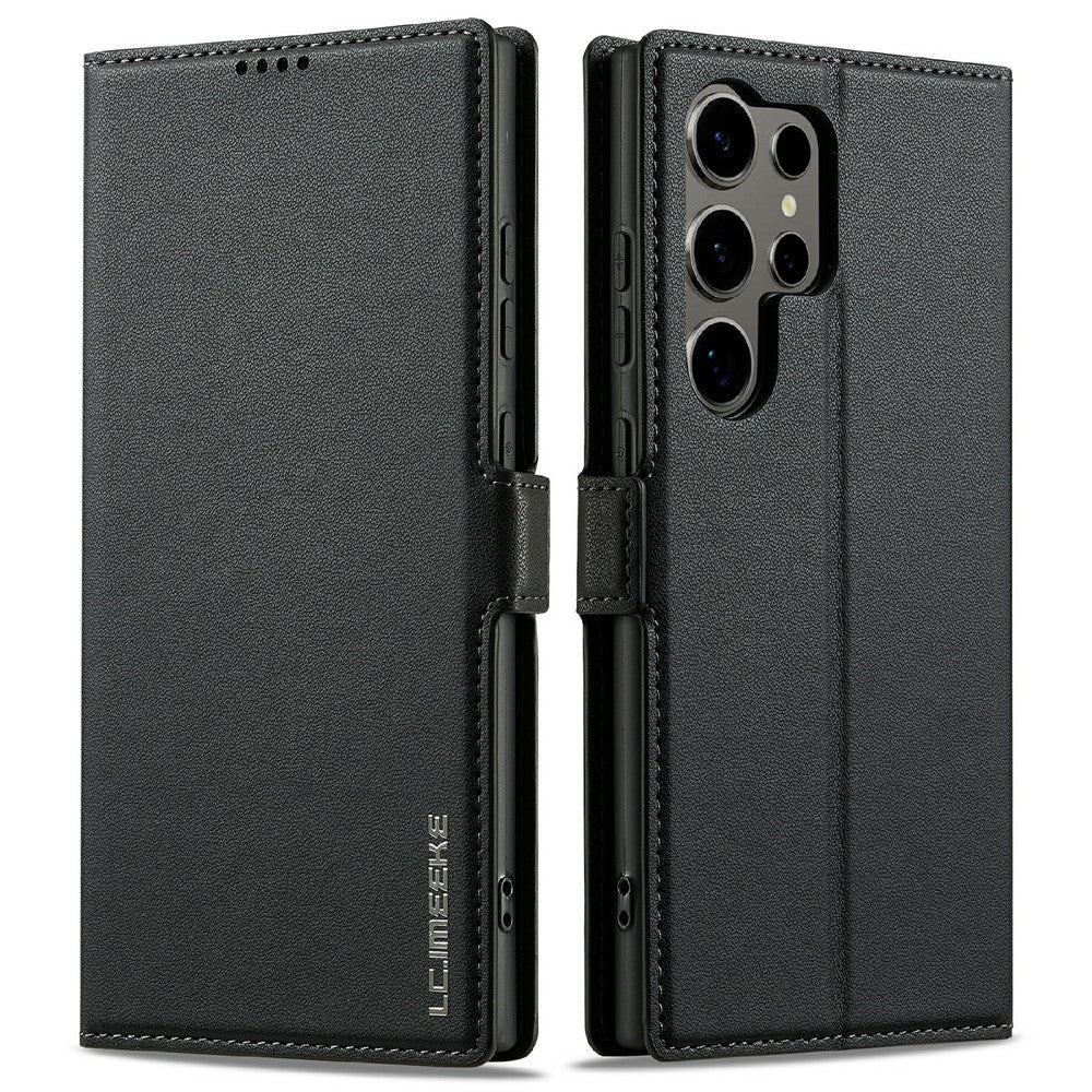 LC.IMEEKE L1 Series for Samsung Galaxy S25 Ultra Case PU Leather Wallet Stand Protective Phone Cover