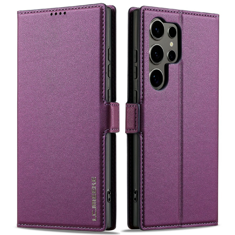LC.IMEEKE L1 Series for Samsung Galaxy S25 Ultra Case PU Leather Wallet Stand Protective Phone Cover