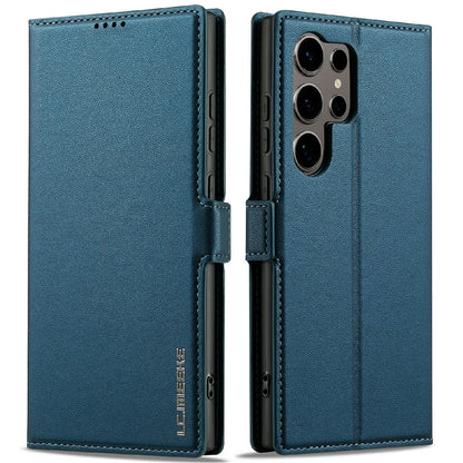 LC.IMEEKE L1 Series for Samsung Galaxy S25 Ultra Case PU Leather Wallet Stand Protective Phone Cover