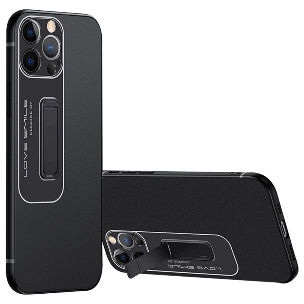 Matte Phone Case for iPhone 14 Pro Max, Soft TPU + Hard PC Phone Cover with Hidden Kickstand