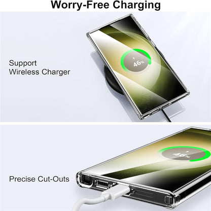 For Samsung Galaxy S25 Ultra Phone Magnetic Case TPU+PC Clear Back Cover