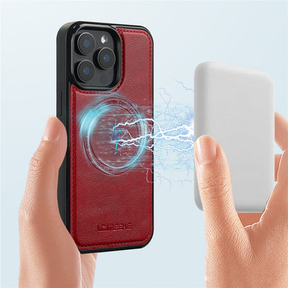 LC.IMEEKE For iPhone 14 Pro Magnetic Case Compatible with MagSafe Leather+TPU Back Cover