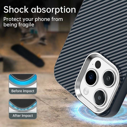 For iPhone 14 Pro Case Cell Phone Hybrid Back Cover Carbon Fiber Texture