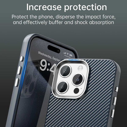 For iPhone 14 Pro Case Cell Phone Hybrid Back Cover Carbon Fiber Texture