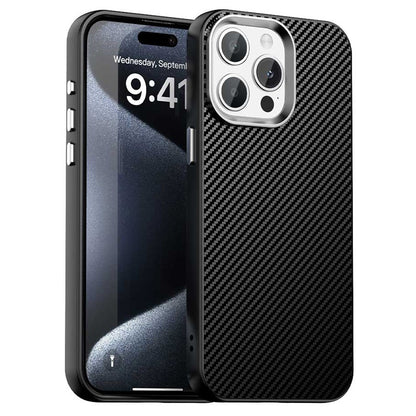For iPhone 14 Pro Case Cell Phone Hybrid Back Cover Carbon Fiber Texture