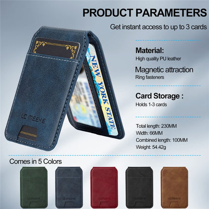 LC.IMEEKE L3 For iPhone 16 Pro Max Magnetic Case Detachable Card Holder Leather+TPU Mobile Cover