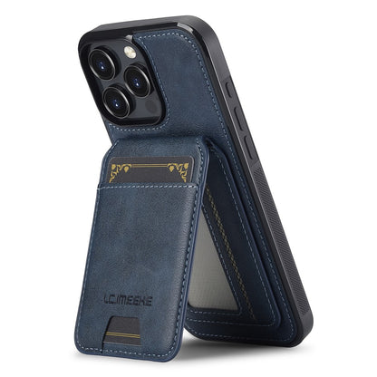 LC.IMEEKE L3 For iPhone 16 Pro Max Magnetic Case Detachable Card Holder Leather+TPU Mobile Cover