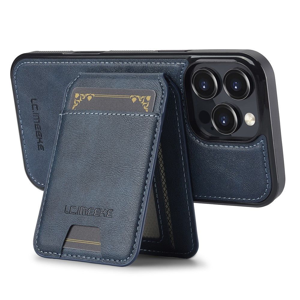 LC.IMEEKE L3 For iPhone 16 Pro Max Magnetic Case Detachable Card Holder Leather+TPU Mobile Cover