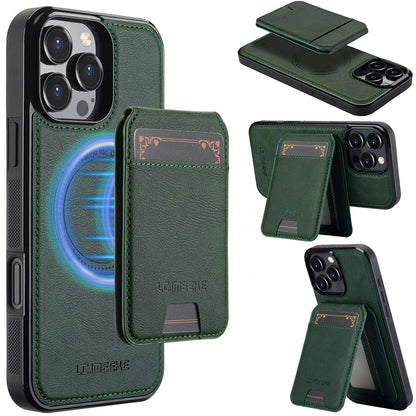 LC.IMEEKE L3 For iPhone 16 Pro Max Magnetic Case Detachable Card Holder Leather+TPU Mobile Cover