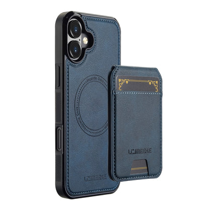 LC.IMEEKE L3 For iPhone 16 Magnetic Case Detachable Card Holder Leather+TPU Mobile Cover