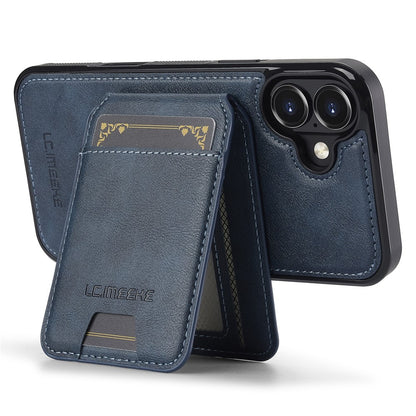 LC.IMEEKE L3 For iPhone 16 Magnetic Case Detachable Card Holder Leather+TPU Mobile Cover