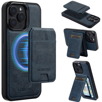 LC.IMEEKE L3 For iPhone 14 Pro Magnetic Case Detachable Card Holder Leather+TPU Mobile Cover
