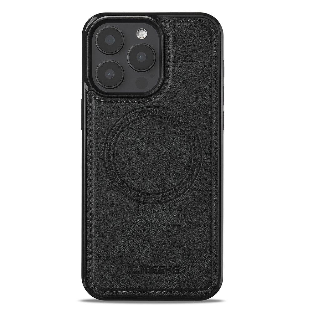 LC.IMEEKE L5 For iPhone 14 Pro Magnetic Phone Case Leather Back Cover with Detachable Card Holder