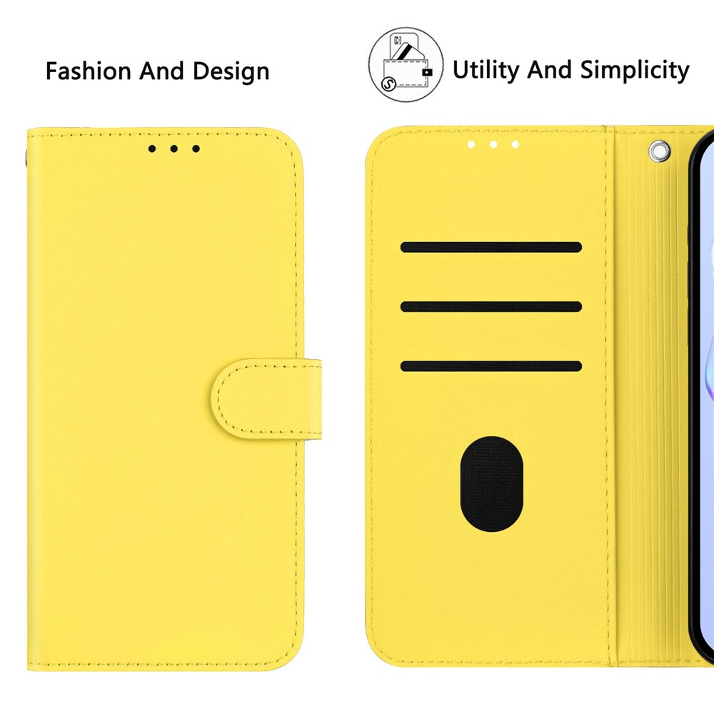 For iPhone 16 Pro Max Case Solid Color Wallet Leather Phone Cover with Strap