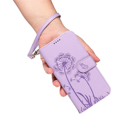 For iPhone 14 Pro Leather Case Wallet Phone Cover Dandelion Imprint