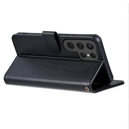 AZNS For Samsung Galaxy S25 Ultra Case Anti-Scratch PU Leather Stand Wallet Phone Cover