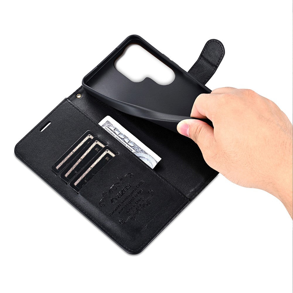 AZNS For Samsung Galaxy S25 Ultra Case Anti-Scratch PU Leather Stand Wallet Phone Cover