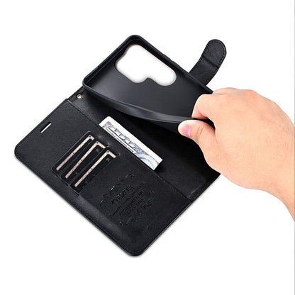 AZNS For Samsung Galaxy S25 Ultra Case Anti-Scratch PU Leather Stand Wallet Phone Cover