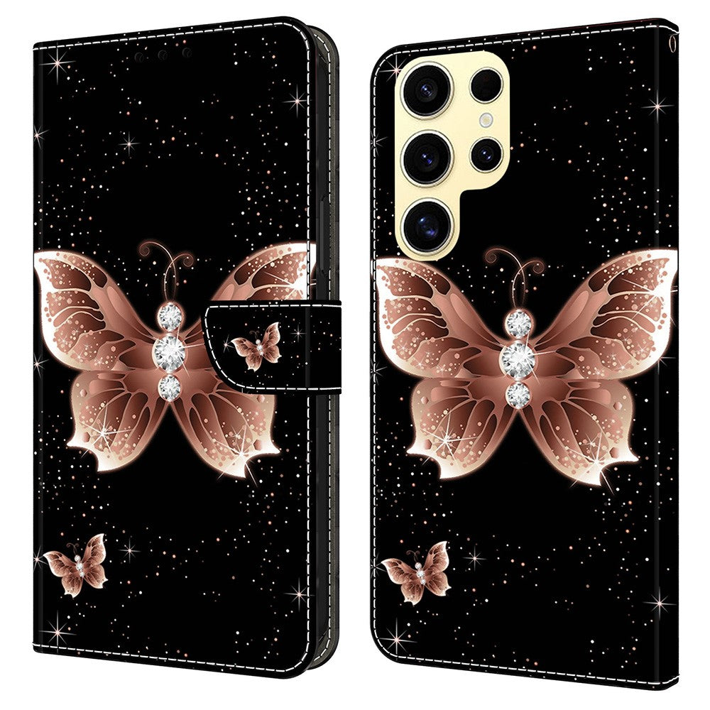 For Samsung Galaxy S25 Ultra Case 3D Pattern PU Leather Wallet Phone Cover with Stand
