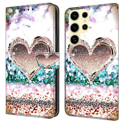 For Samsung Galaxy S25 Ultra Case 3D Pattern PU Leather Wallet Phone Cover with Stand