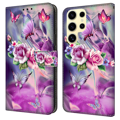 For Samsung Galaxy S25 Ultra Case 3D Pattern PU Leather Wallet Phone Cover with Stand