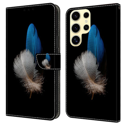 For Samsung Galaxy S25 Ultra Case 3D Pattern PU Leather Wallet Phone Cover with Stand