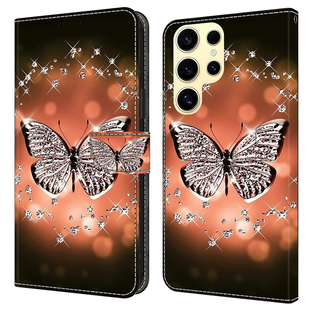 For Samsung Galaxy S25 Ultra Case 3D Pattern PU Leather Wallet Phone Cover with Stand