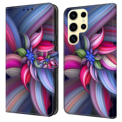 For Samsung Galaxy S25 Ultra Case 3D Pattern PU Leather Wallet Phone Cover with Stand