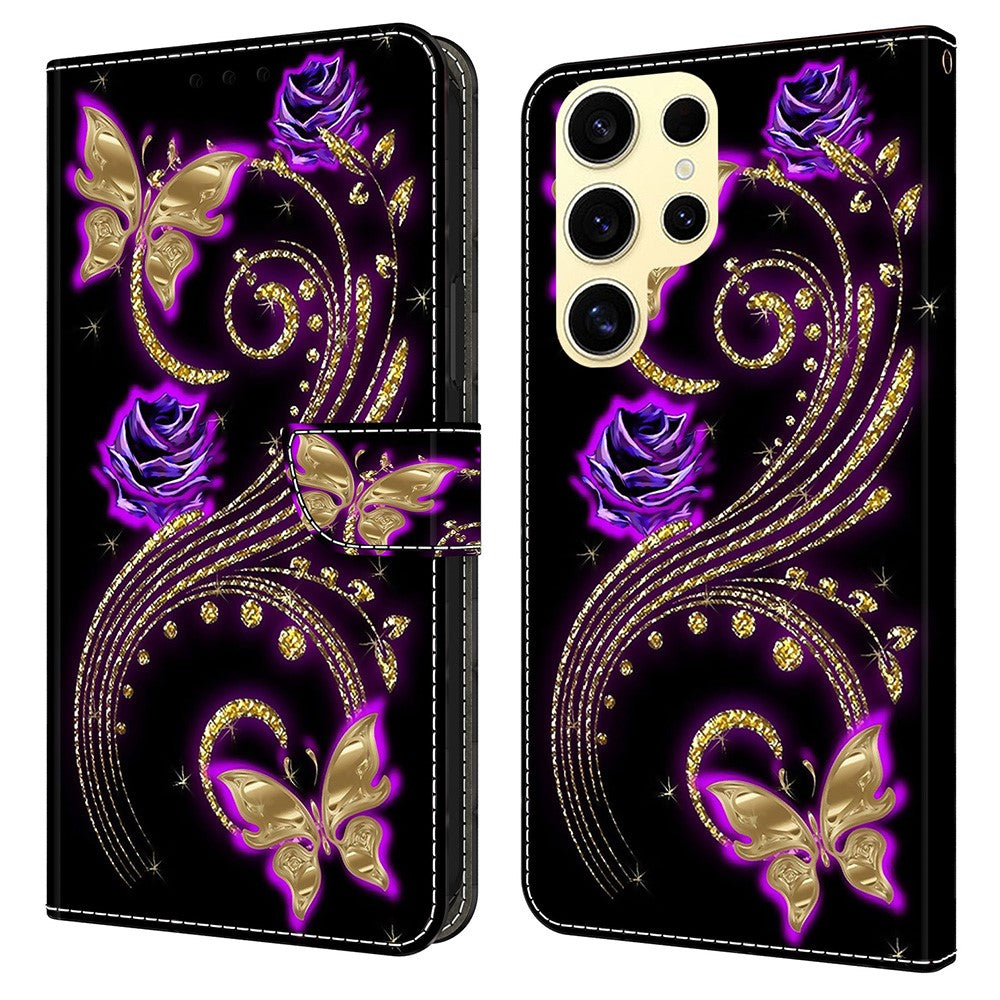 For Samsung Galaxy S25 Ultra Case 3D Pattern PU Leather Wallet Phone Cover with Stand