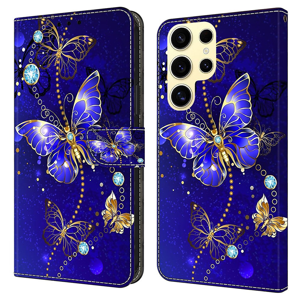 For Samsung Galaxy S25 Ultra Case 3D Pattern PU Leather Wallet Phone Cover with Stand